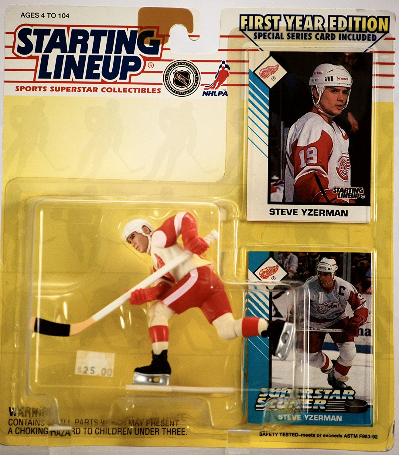 1993 Steve Yzerman Detroit Red Wings Starting Lineup NHL Hockey figure