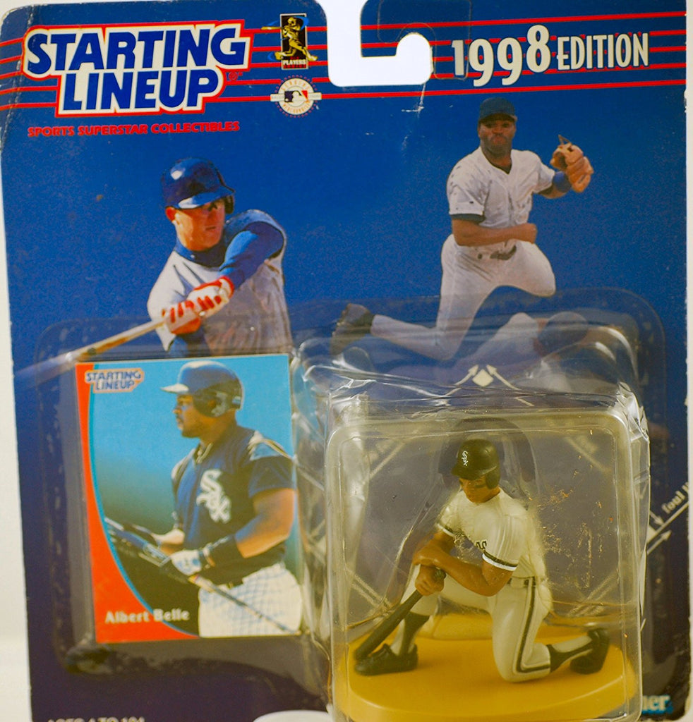 1998 Edition - Kenner - Starting Lineup - MLB - Albert Belle #8 - Chicago White Sox - Vintage Action Figure - w/ Trading Card - Limited Edition - Collectible