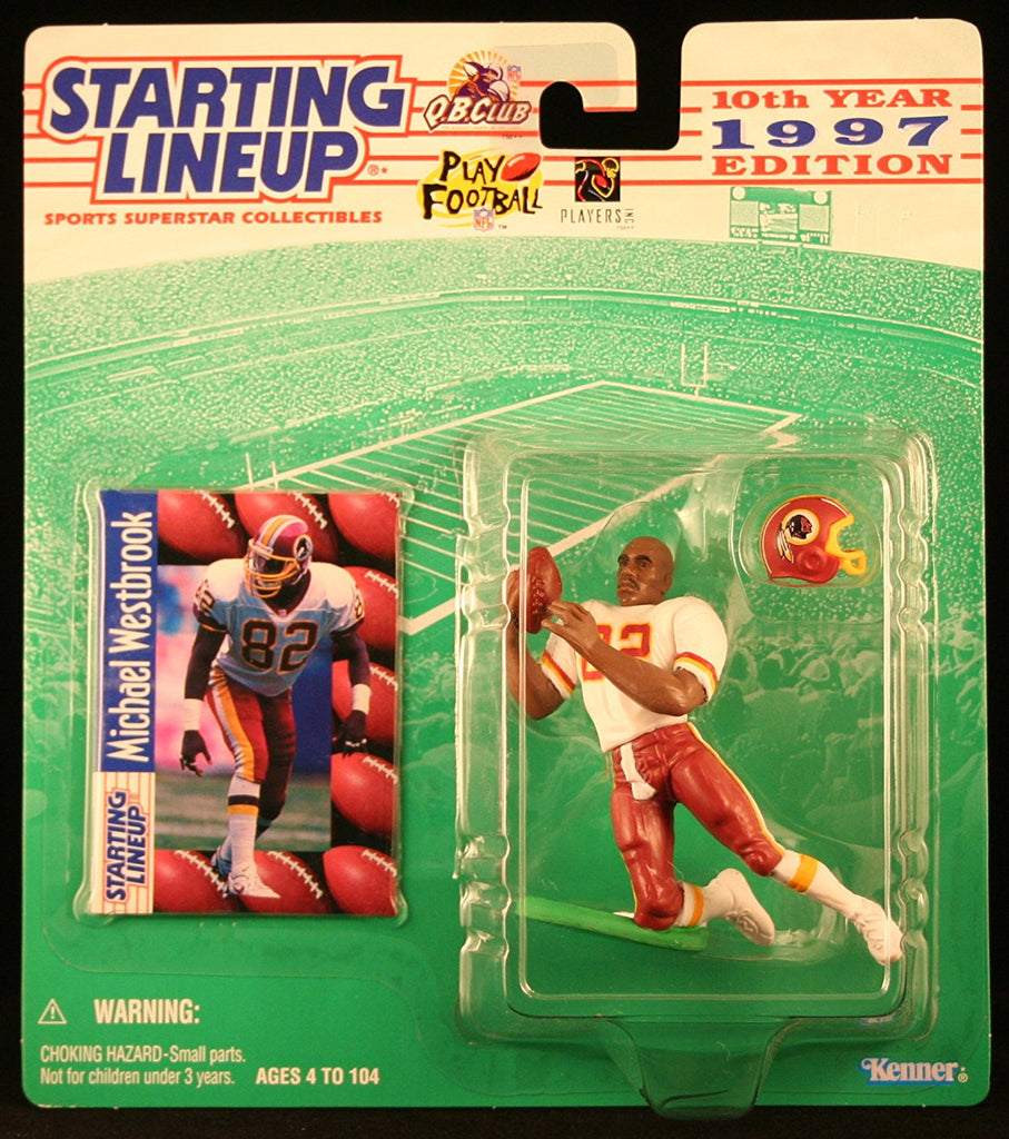 MICHAEL WESTBROOK / WASHINGTON REDSKINS 1997 NFL Starting Lineup Action Figure & Exclusive NFL Collector Trading Card