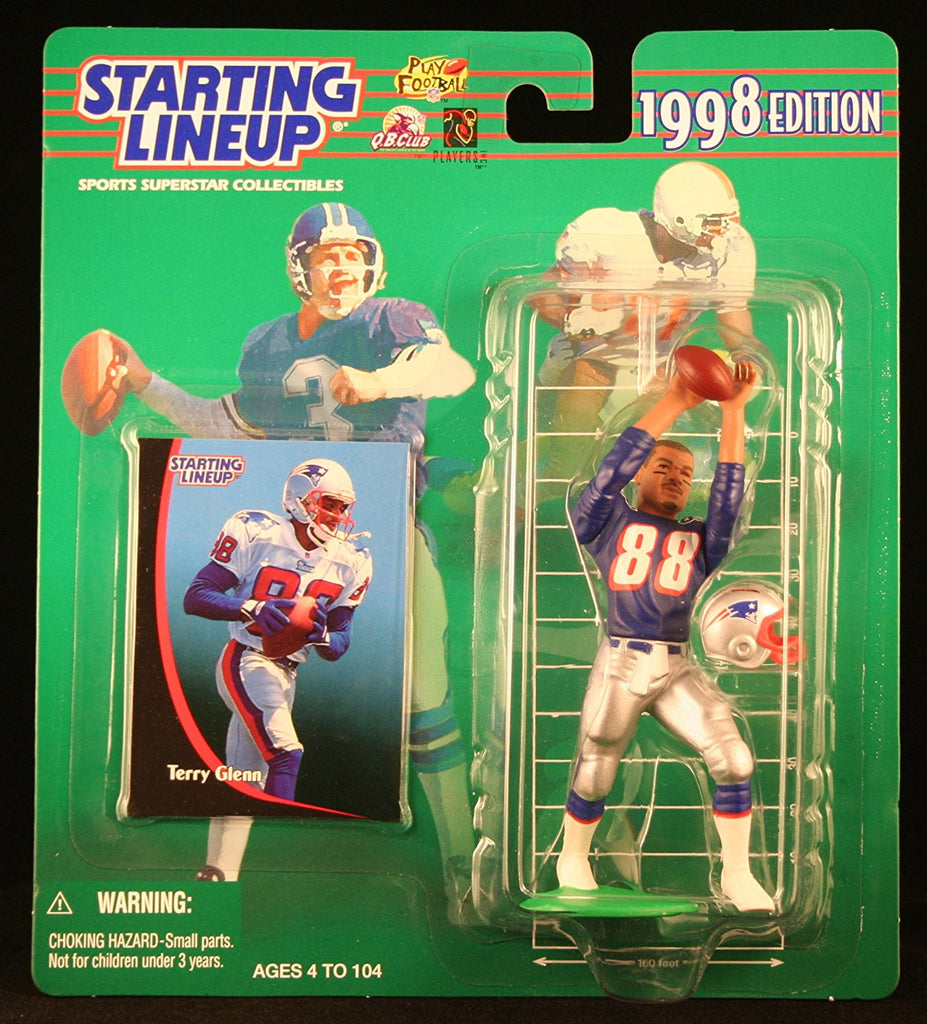 TERRY GLENN / NEW ENGLAND PATRIOTS 1998 NFL Starting Lineup Action Figure & Exclusive NFL Collector Trading Card