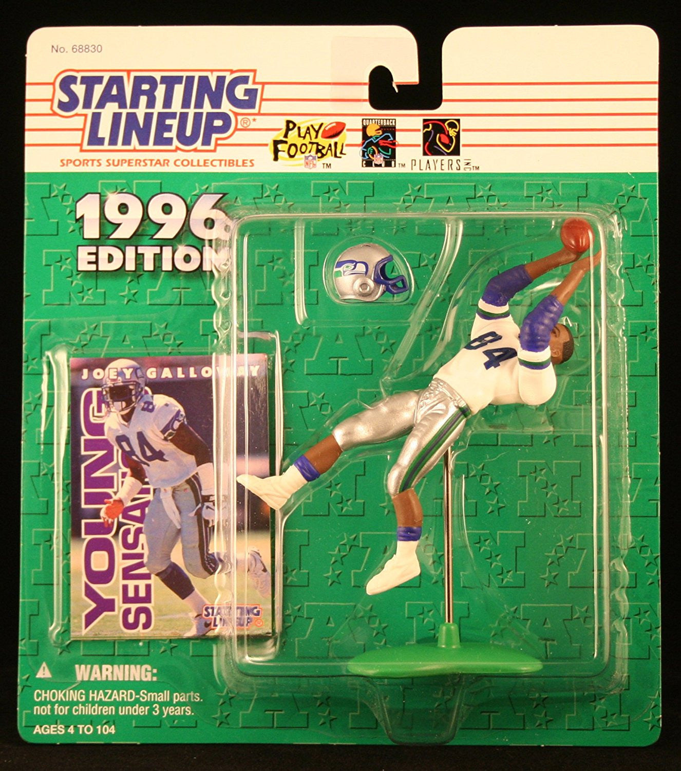 JOEY GALLOWAY / SEATTLE SEAHAWKS 1996 NFL Starting Lineup Action Figure & Exclusive NFL Collector Trading Card