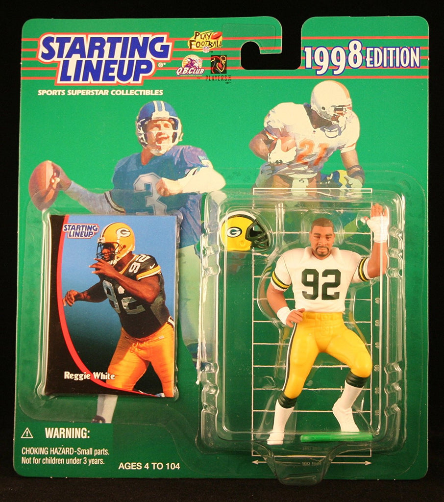 REGGIE WHITE / GREEN BAY PACKERS 1998 NFL Starting Lineup Action Figure & Exclusive NFL Collector Trading Card
