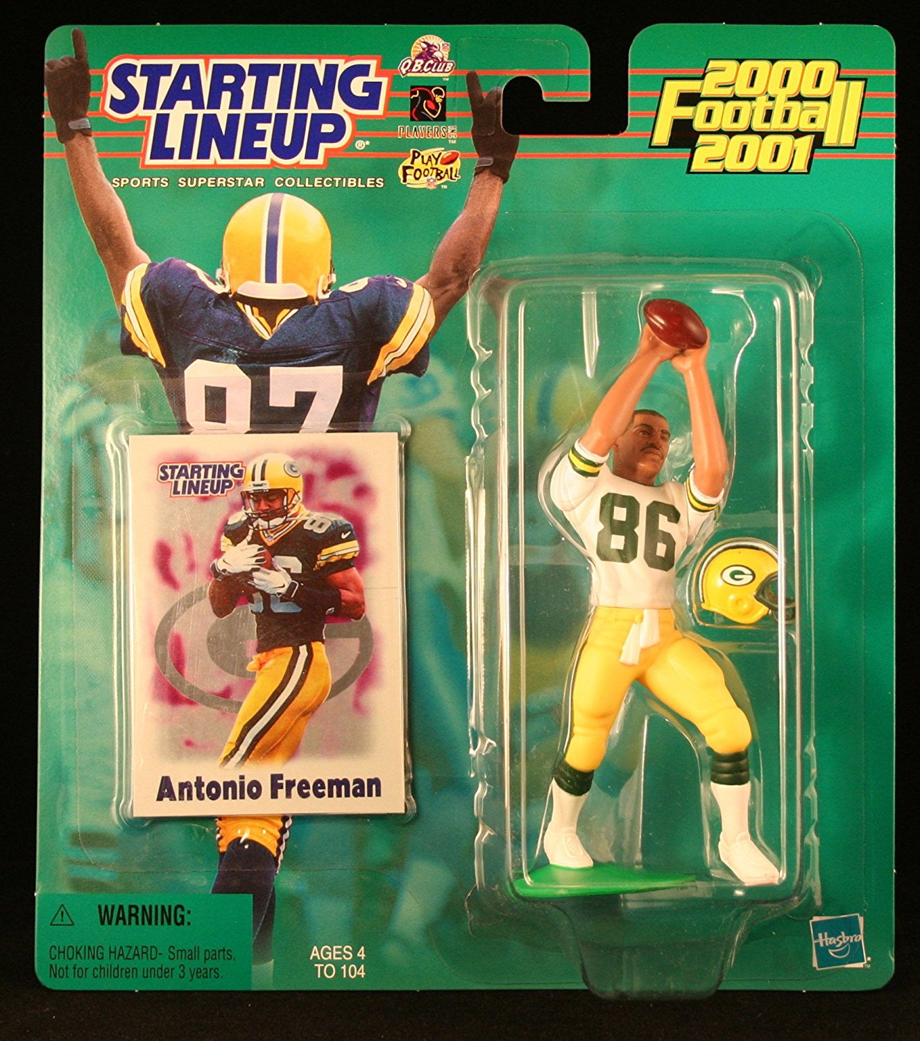 ANTONIO FREEMAN / GREEN BAY PACKERS 2000-2001 NFL Starting Lineup Action Figure & Exclusive NFL Collector Trading Card