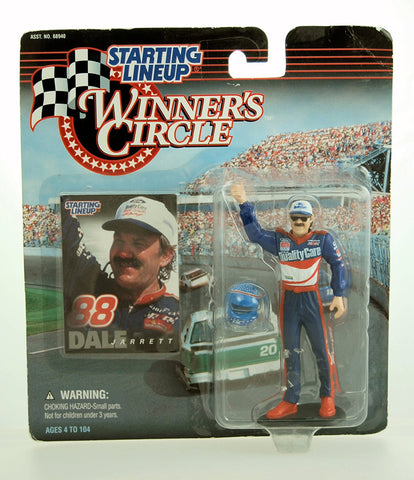 1997 - Kenner - Starting Lineup - Winner's Circle - NASCAR - Dale Jarrett Action Figure - 4 Inch Fig - Ford Quality Care - Ford Thunderbird - w/ Accessories - Limited Edition - Collectible