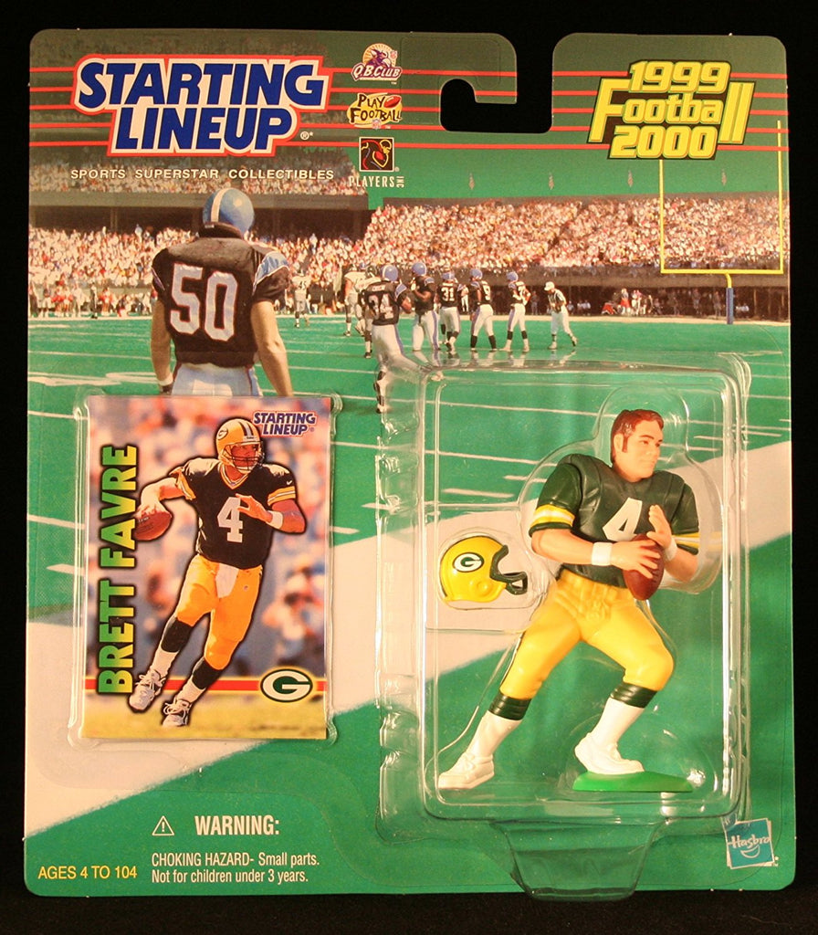 BRETT FAVRE / GREEN BAY PACKERS 1999-2000 NFL Starting Lineup Action Figure & Exclusive NFL Collector Trading Card