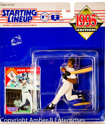 1995 Starting Lineup - MLB - Frank Thomas #35 Action Figure - Chicago White Sox - w/ Trading Card - Out of Production - New - Mint - Rare - Limited Edition - Collectible