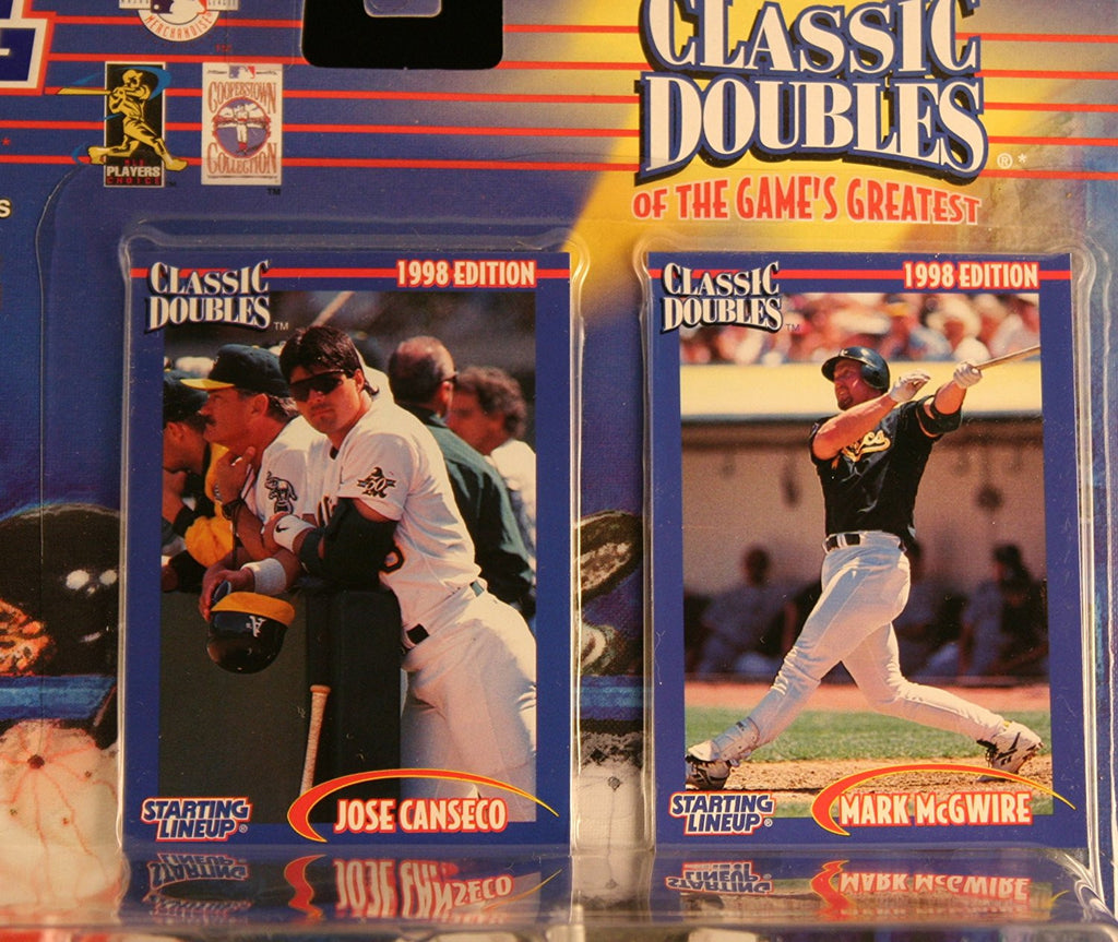 MARK MCGWIRE /OAKLAND A'S & JOSE CANSECO / OAKLAND A'S 1998 MLB Classic Doubles * Winning Pairs Series * Starting Lineup Action Figures & 2 Exclusive Collector Trading Cards