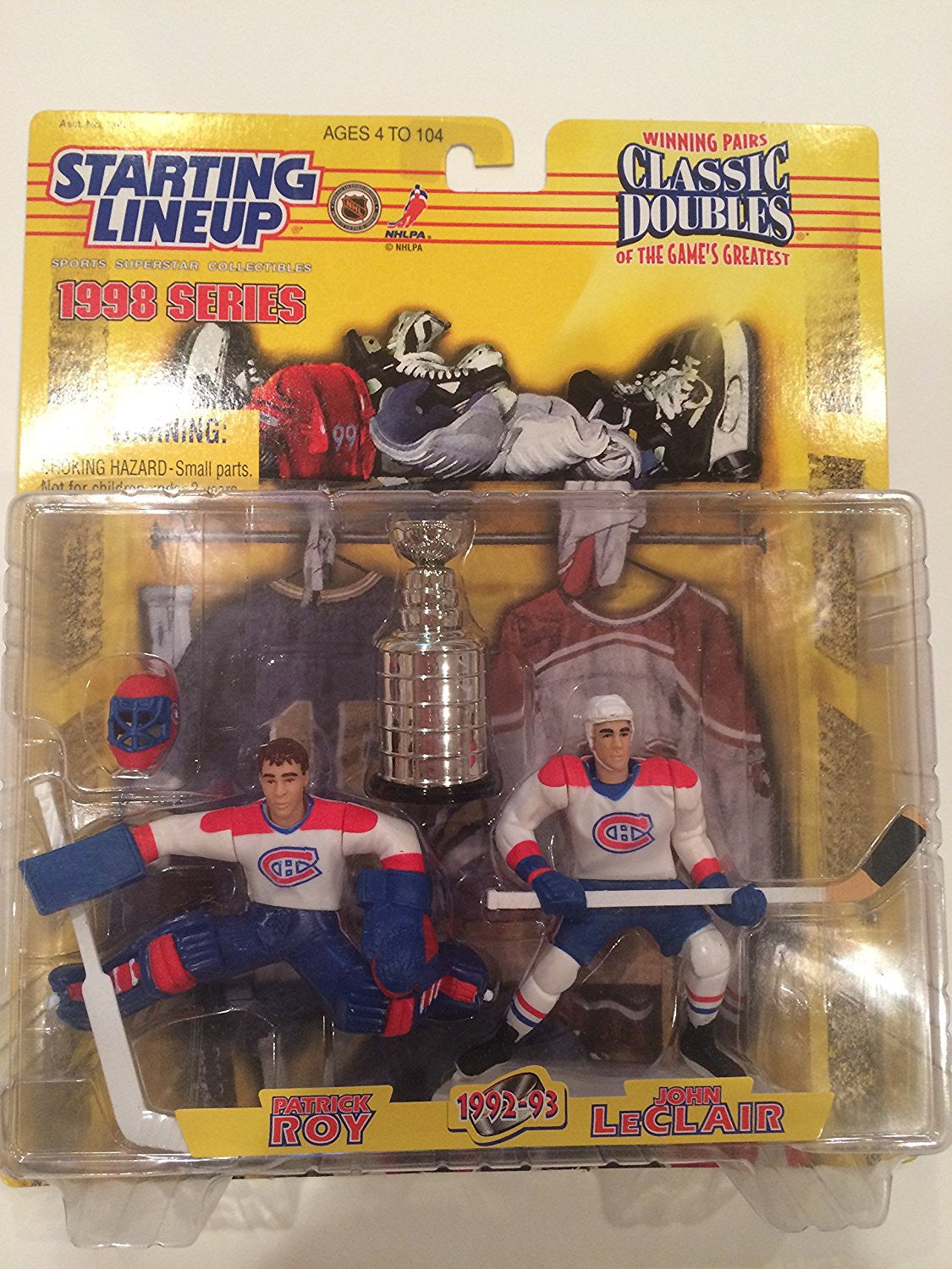 1998 Patrick Roy and John LeClair NHL Hockey Classic Doubles Starting Lineup Figures by Starting Line Up