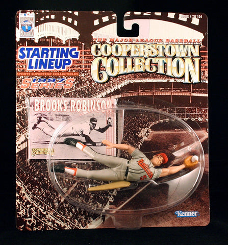 BROOKS ROBINSON / BALTIMORE ORIOLES 1997 MLB Cooperstown Collection Starting Lineup Action Figure & Exclusive Trading Card