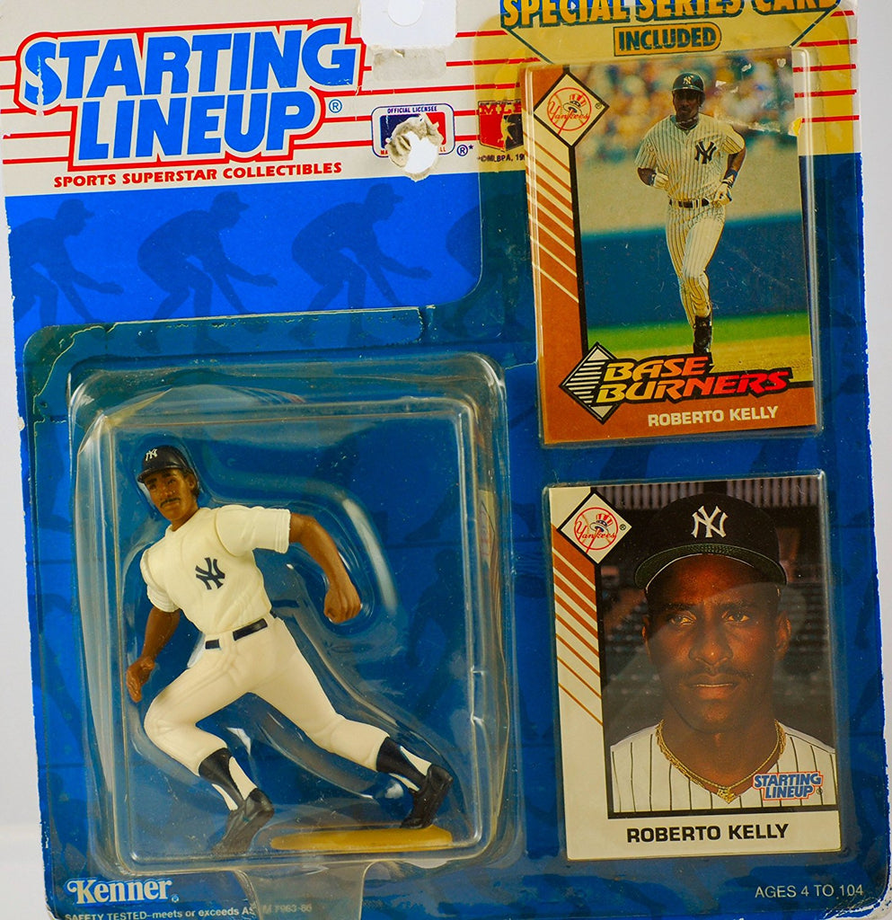 1993 Starting Lineup - MLB - Special Series - Roberto Kelly #39 - New York Yankees - w/ Trading card & Base Burners Card - Limited Edition - Collectible