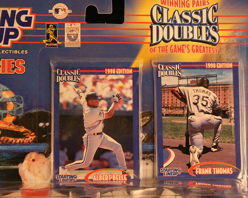 ALBERT BELLE / CHICAGO WHITE SOX & FRANK THOMAS / CHICAGO WHITE SOX 1998 MLB Classic Doubles * Winning Pairs Series * Starting Lineup Action Figures & 2 Exclusive Collector Trading Cards