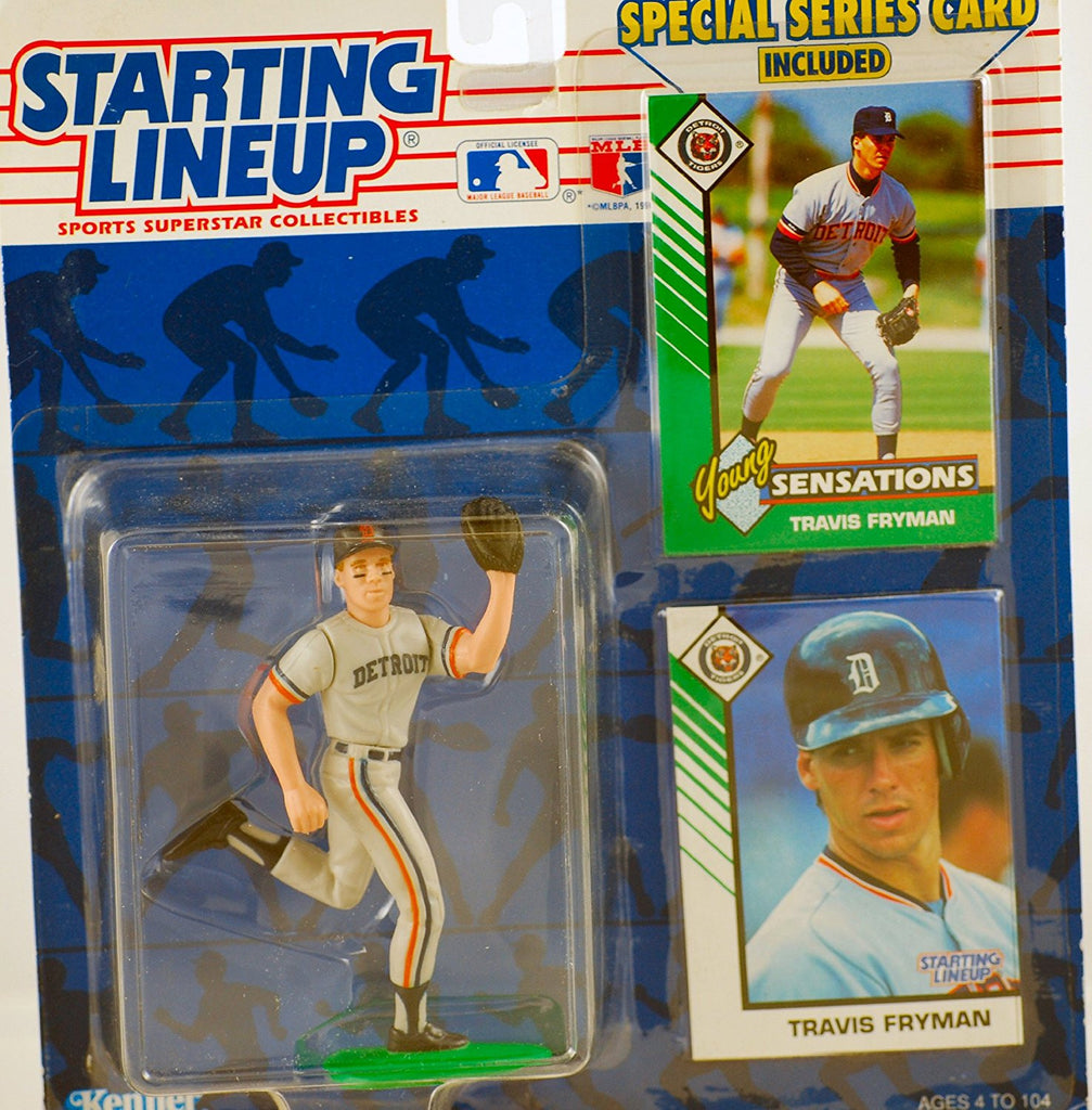 1993 Starting Lineup MLB Travis Fryman #24 Detroit Tigers Vintage Action Figure - w/ Trading Card & Special Series Card - Limited Edition - Collectible