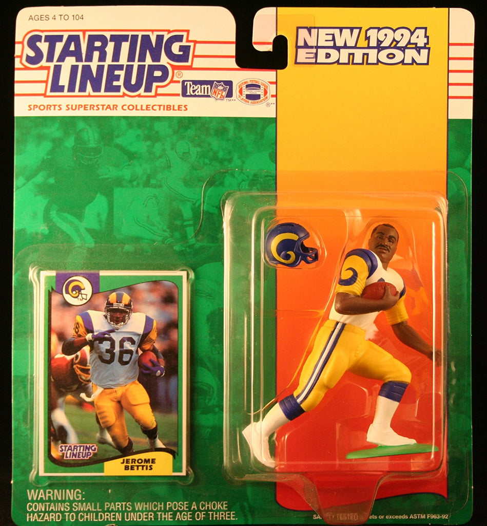 JEROME BETTIS / LOS ANGELES RAMS 1994 NFL Starting Lineup Action Figure & Exclusive NFL Collector Trading Card