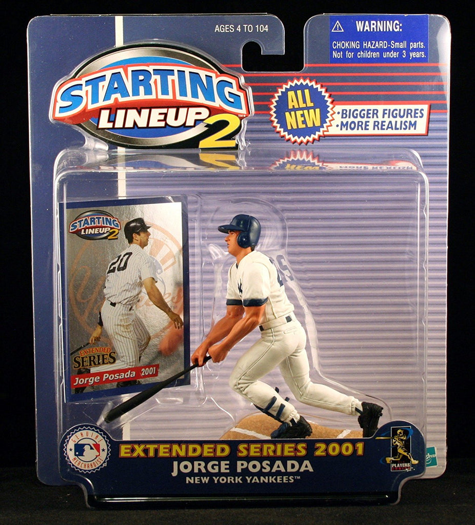 JORGE POSADA / NEW YORK YANKEES 2001 MLB Starting Lineup 2 EXTENDED SERIES Action Figure & Exclusive Trading Card