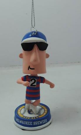 2014 Racing Sausage Polish #2 Holiday Ornament Bobble head only 360 were made Forever collectibles Milwaukee Brewers Christmas ornament