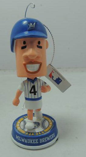 2014 Racing Sausage Hot Dog #4 Holiday Ornament Bobble head only 360 were made Forever collectibles Milwaukee Brewers check out the other 4 are available or buy the set